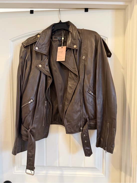 Quince Jackets & Blazers - Quince 100% Leather Motorcycle Jacket in BrownNew with Tags